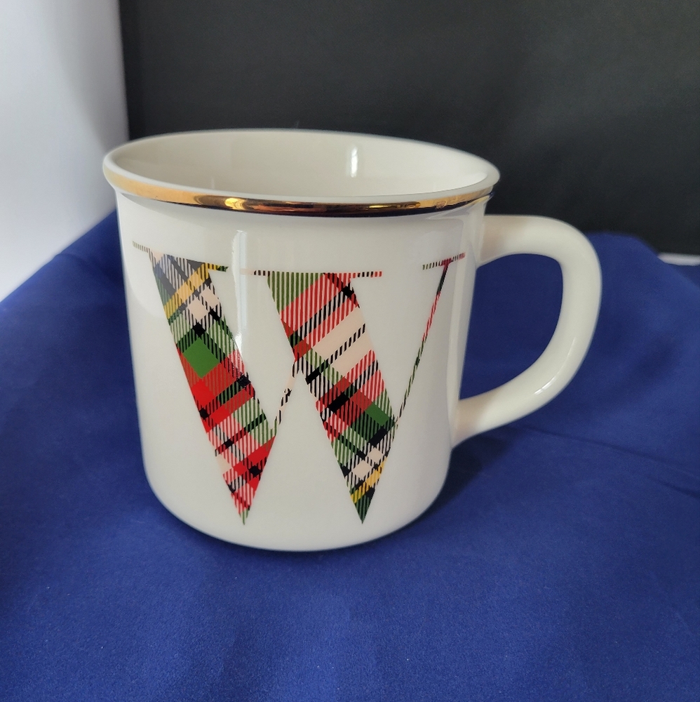 NWT Pottery Barn "W" Mug/Cup Unisex 🔥🌊🌟BUNDLE AND SAVE